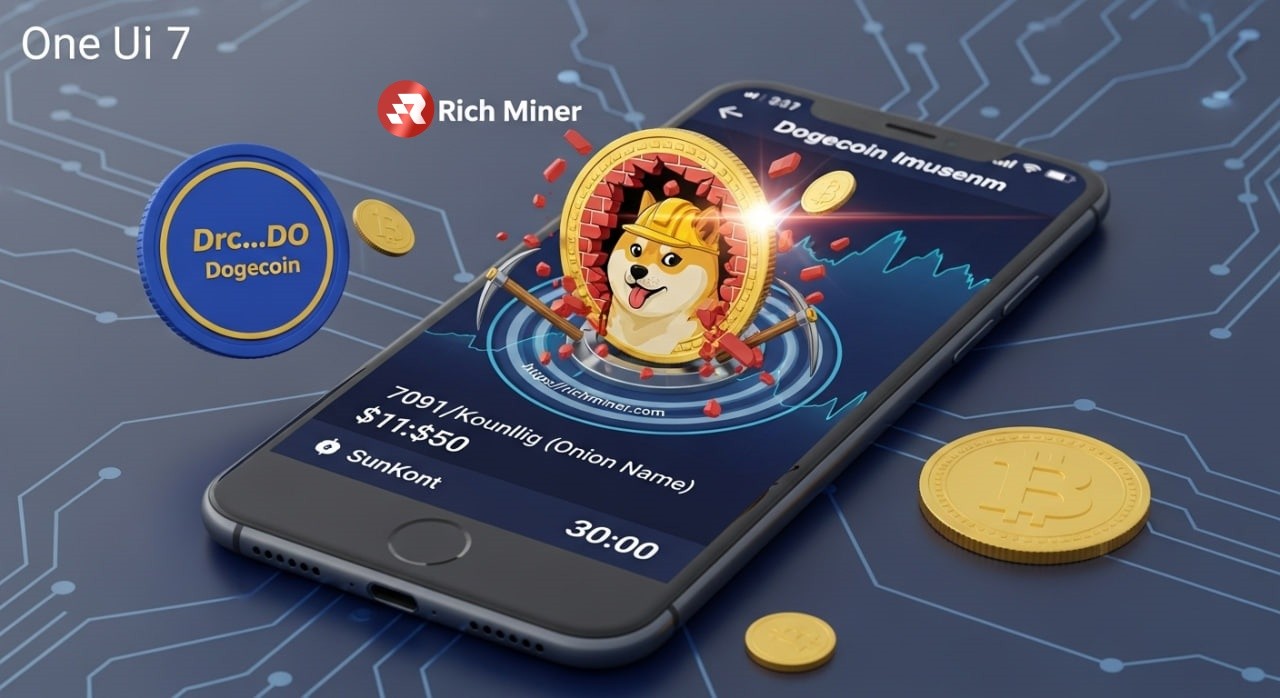 DOGE income × green electricity × cycle: RichMiner triangle model produces $1416 per day