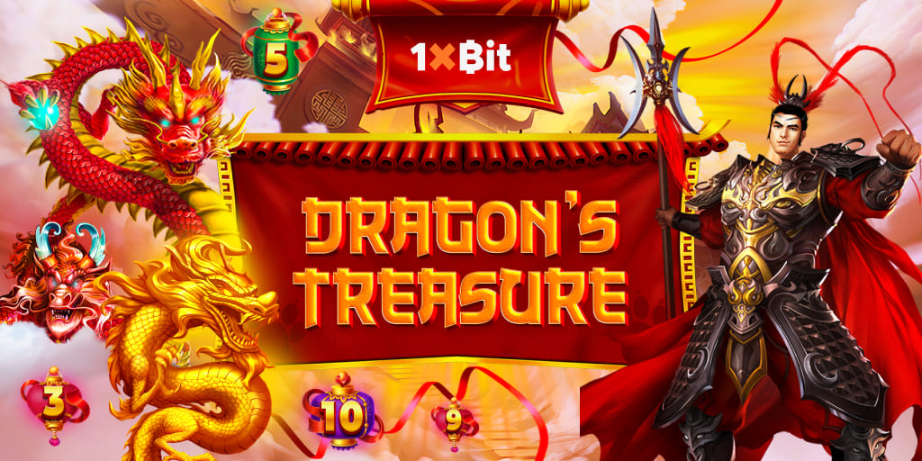 1xBit Dragons Treasure 1024х512