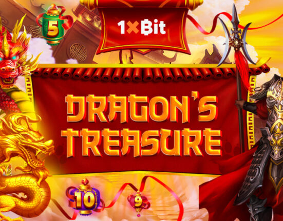 1xBit Dragons Treasure 1024х512