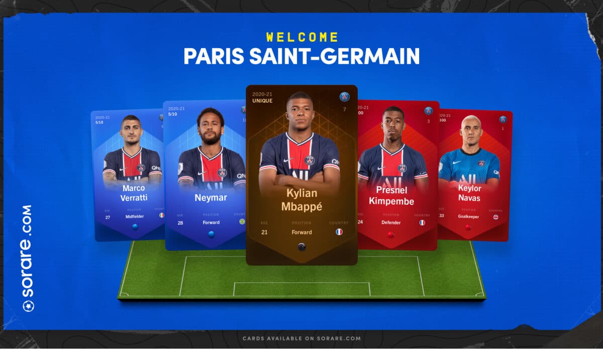 PSG Partners with Sorare to Launch Digital Collectibles of Players Like Neymar and Mbappé
