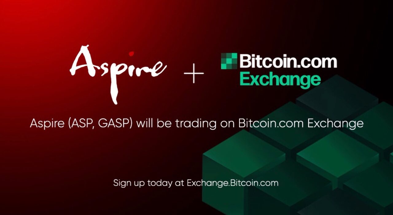 Aspire (ASP) and Aspire Gas (GASP) Launch on Bitcoin.com Exchange