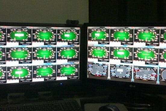 Online poker players cashing out in Bitcoin.
