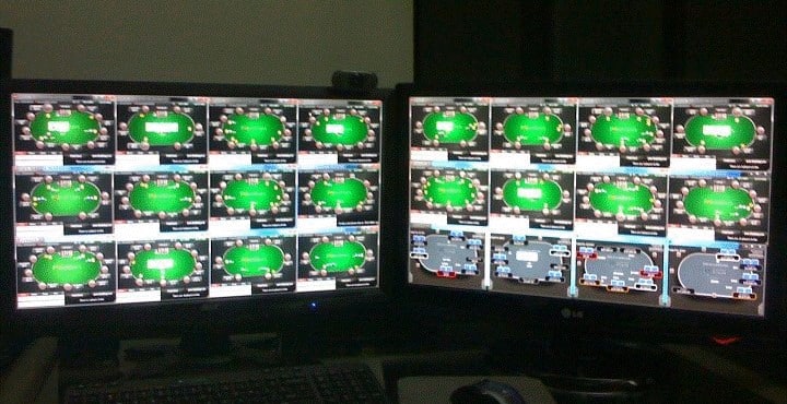 Online poker players cashing out in Bitcoin.