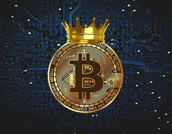 Bitcoin price chart reaching $27,700 milestone.