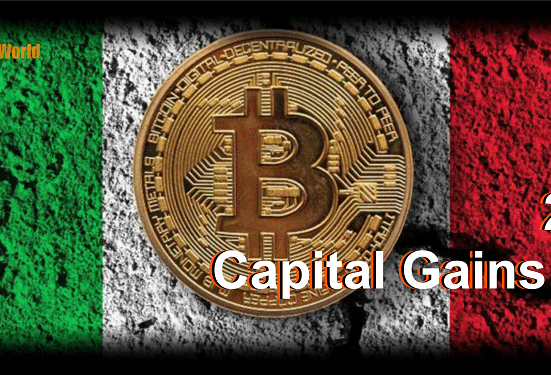 Italy Charges 26% Capital Gains Tax on Cryptocurrency Profits.