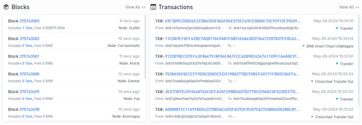 BNB Beacon Chain Explorer