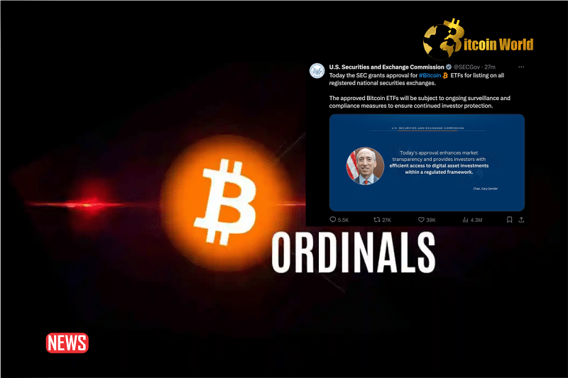 SEC Chair Gary Gensler's “Misleading” Tweet Immortalized On Bitcoin Ordinal Forever