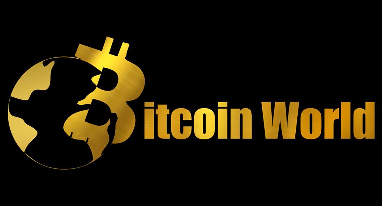 Black background logo BitcoinWorld 1
