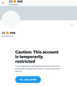 CZ's X Account Briefly Restricted: Did a Profile Name Change Trigger Twitter's Bot Alarm? CZ X Account