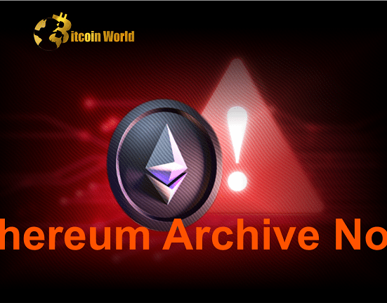Ethereum Archive Node service, ArchiveNode.io, shuts down, saying it ‘succeeded.’