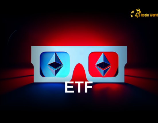 Chart showing ETH ETF holdings surge while BTC ETF holdings slightly decline