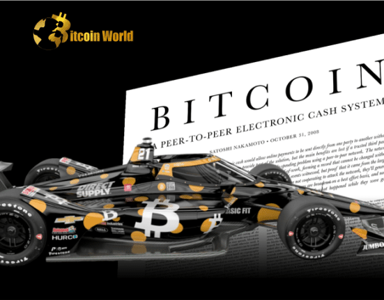 Crypto Takes the Fast Lane: F1 Racing Car Puts Bitcoin Whitepaper on Full Display