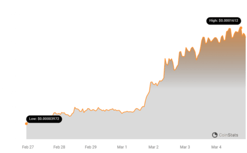 Floki Inu Ignites 300% Price Surge After Community Approves Massive Token Burn: What's Next? Floki Price Chart | Source: Coinstats