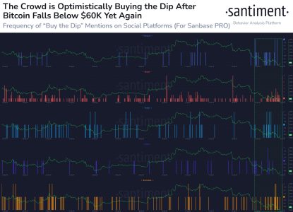 Frequency of Buy the Dip across four social platforms