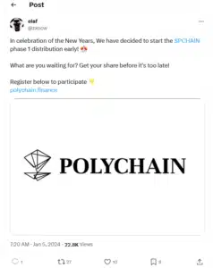 Urgent Crypto Alert: Polychain Capital Founder Olaf Carlson-Wee's X Account Hacked, Phishing Scam Underway Fake Olaf Post