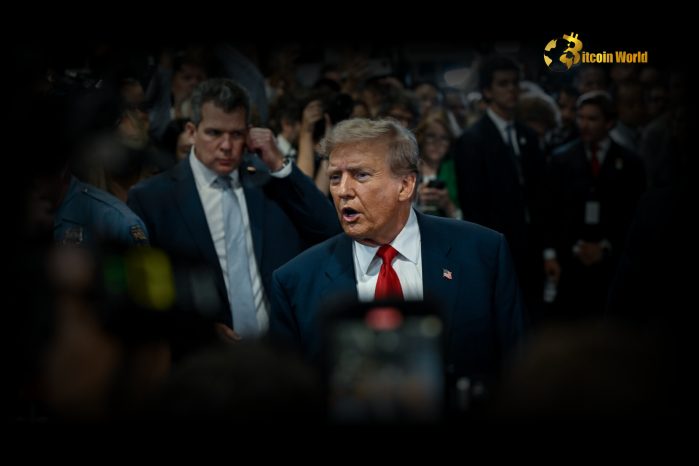 Bitcoin price chart reacting to Trump’s tariffs