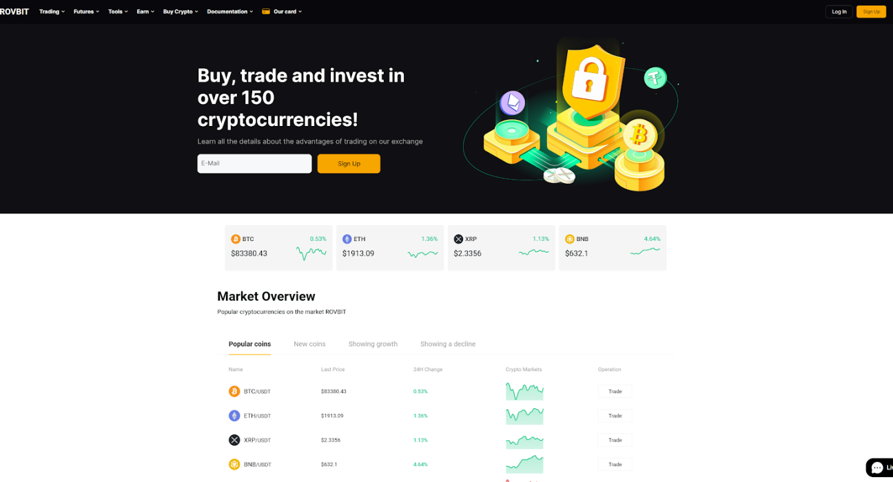 Rovbit Crypto Exchange