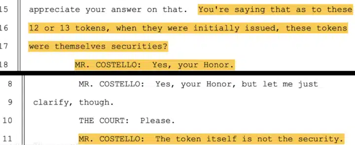 SEC vs. Coinbase Hearing