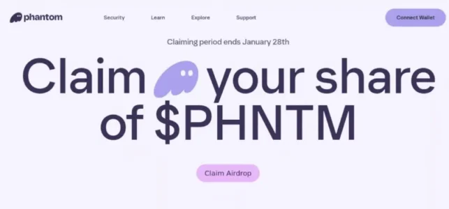CLINKSINK Drainer Campaigns Steal Nearly $1M in SOL: Are Your Solana Assets at Risk? Sample of Phantom airdrop themed phishing page