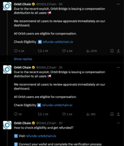 Orbit Chain Suffers $81M Hack on New Year's Eve: A Deep Dive Scammers’ Posts