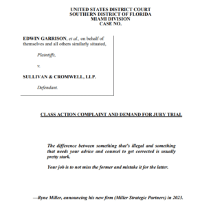 Sullivan & Cromwell Law Firm Targeted in FTX Collusion Lawsuit: Did S&C Enable the Crypto Exchange's Downfall? The Lawsuit