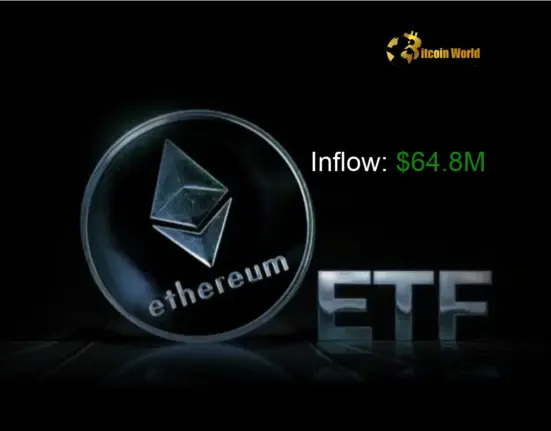 US Spot Ethereum ETF Inflows Surge $64.8M Boost Signals Strong Momentum