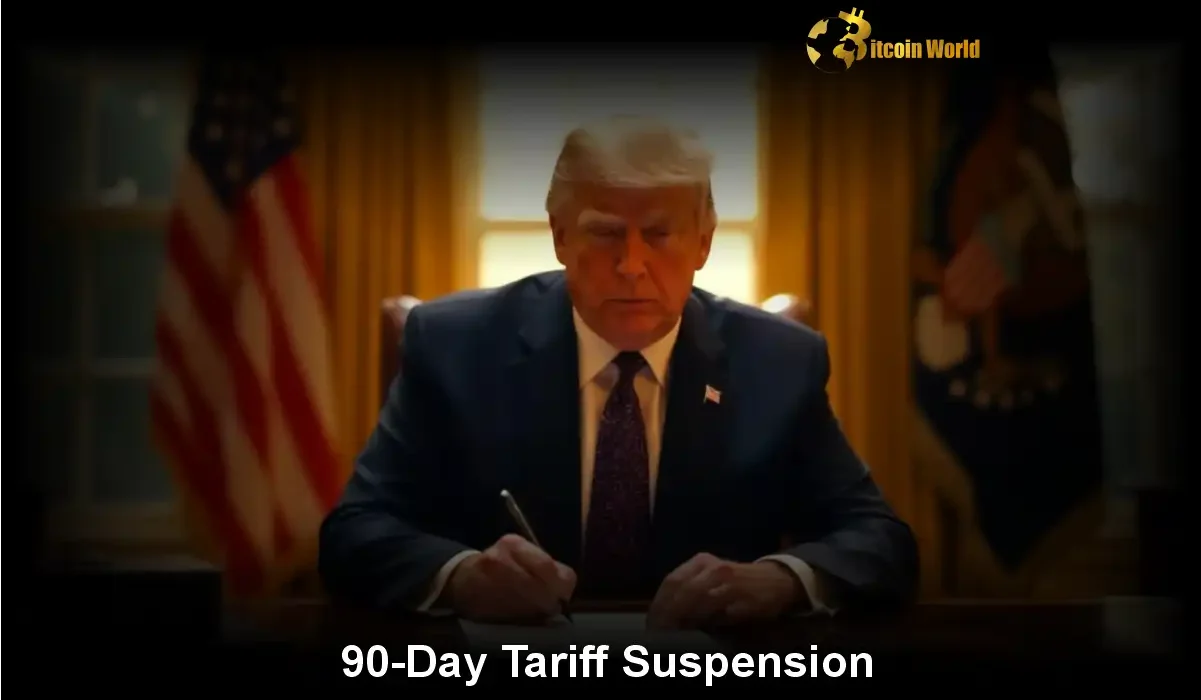 Urgent Relief: Trump's 90-Day Tariff Suspension Ignites Hope in Cryptocurrency Markets