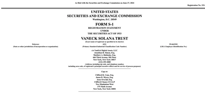 Solana Surges 12% Since VanEck SOL ETF Filing VanEck Spot Solana ETF Filing
