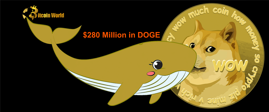 Dogecoin’s Largest Whale Move $280 Million in $DOGE, Fueling Speculation