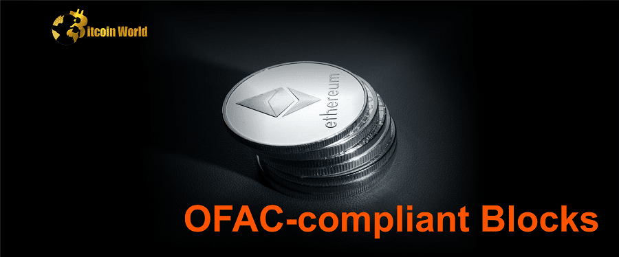 OFAC-compliant Blocks on Ethereum Hits Three-month low of 47%