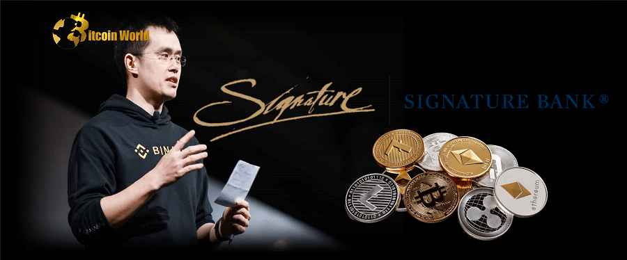 Binance Says Signature Bank Won’t Support Transactions for Crypto Exchange Customers of Less Than $100K