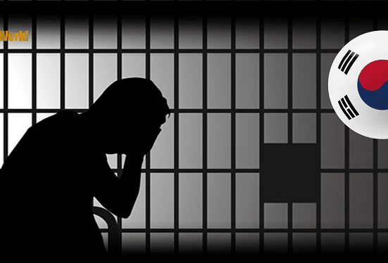 v jailed south korea