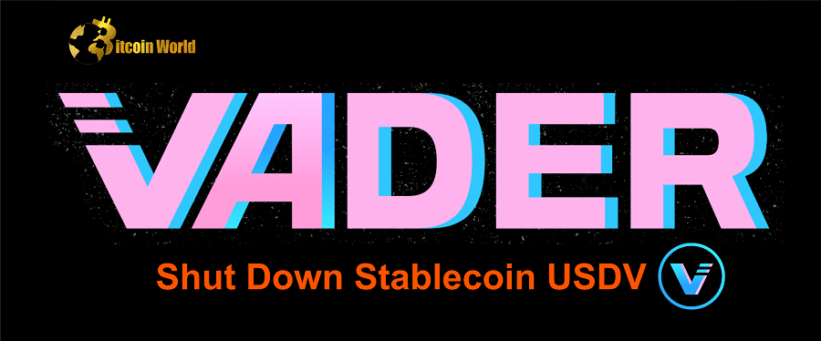 Vader will Shut Down Stablecoin USDV, Cannot Find a ‘Breakthrough’